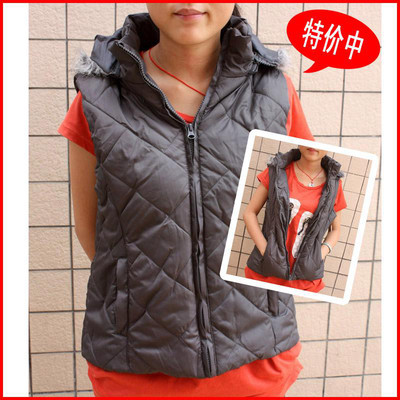 品牌折扣女裝冬裝 正品羽絨馬甲背心，時尚保暖批發(fā)優(yōu)選